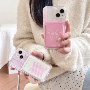 Feminine Phone Back Card Holder Case