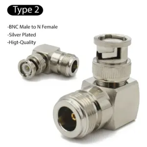 N to BNC 90° RF Adapter Set (3-Pack) 12 S4ae655595cee423c8705a999aa2f3ae2A
