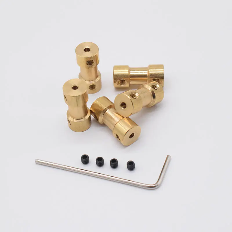 Brass Coupling for RC Models 20mm, 2-6mm shafts 2 Brass Coupling for RC Models 20mm, 2-6mm shafts - Image 2