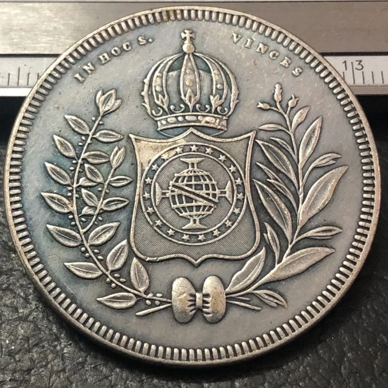 1843 Vintage European 1200 Reis Coin Replica 2 1843 Vintage European 1200 Reis Coin Replica - Image 2