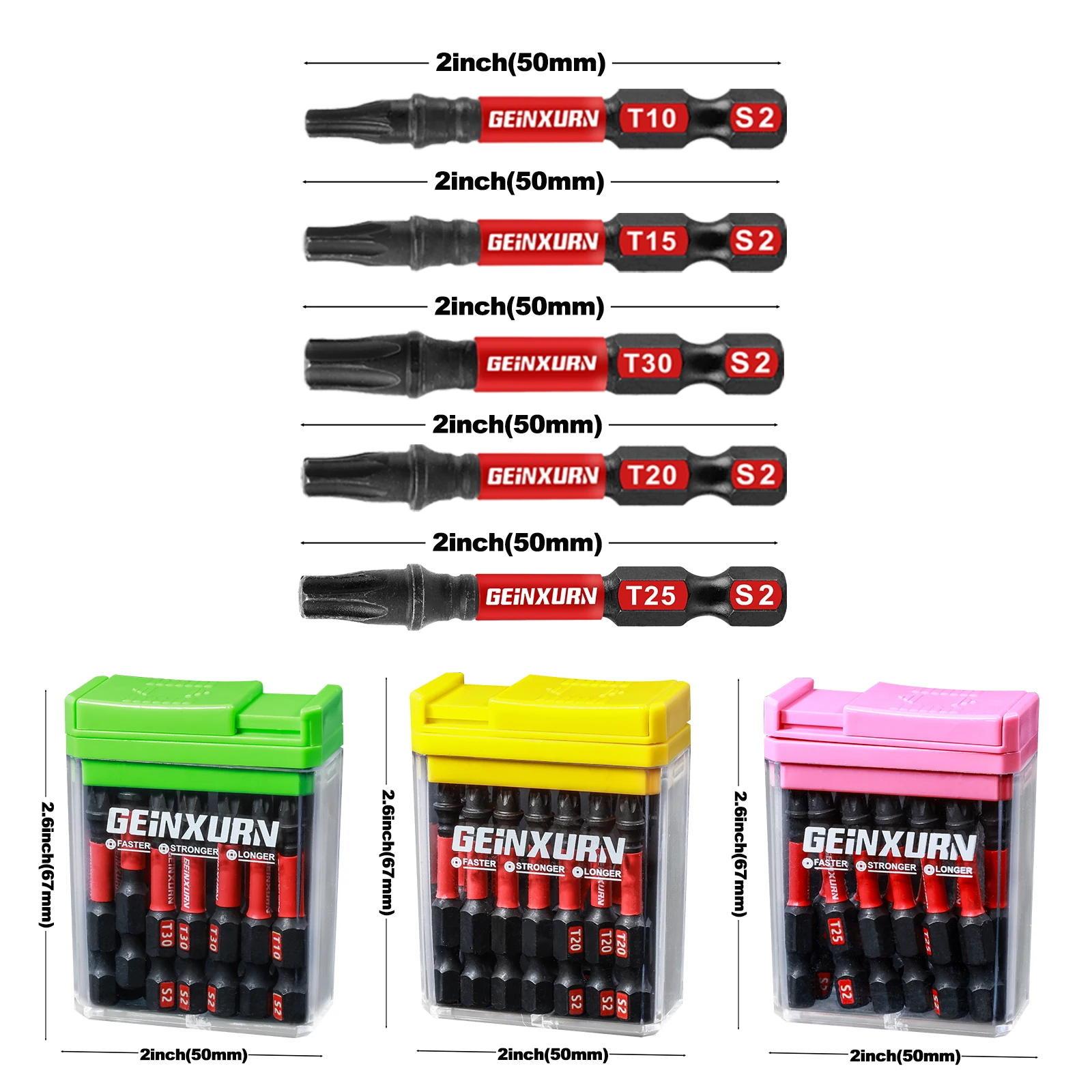 Impact Torx Screwdriver Bits Set 45-Piece, Alloy Steel 2 Impact Torx Screwdriver Bits Set 45-Piece, Alloy Steel - Image 2