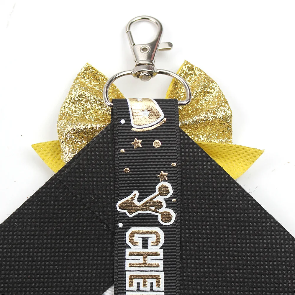 Cheerleading Glitter Bow Keychain with Ribbons 3 Cheerleading Glitter Bow Keychain with Ribbons - Image 3