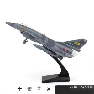 Diecast J-10 Fighter Jet Model in Blue or Gray 17 S4bb3c7f4a7344f34b3a4c262b3900688V