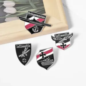 Military Reproduction Pin Set with Enamel Emblems 12 S4bc0faf1101045b4920e5d47de05add2C