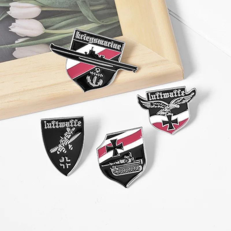 Military Reproduction Pin Set with Enamel Emblems 3 Military Reproduction Pin Set with Enamel Emblems - Image 3