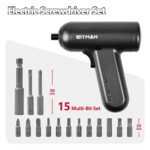 Black 16-Piece Smart Electric Screwdriver Set 13 S4be43b740a3c4cb1bf559e41942c459ak