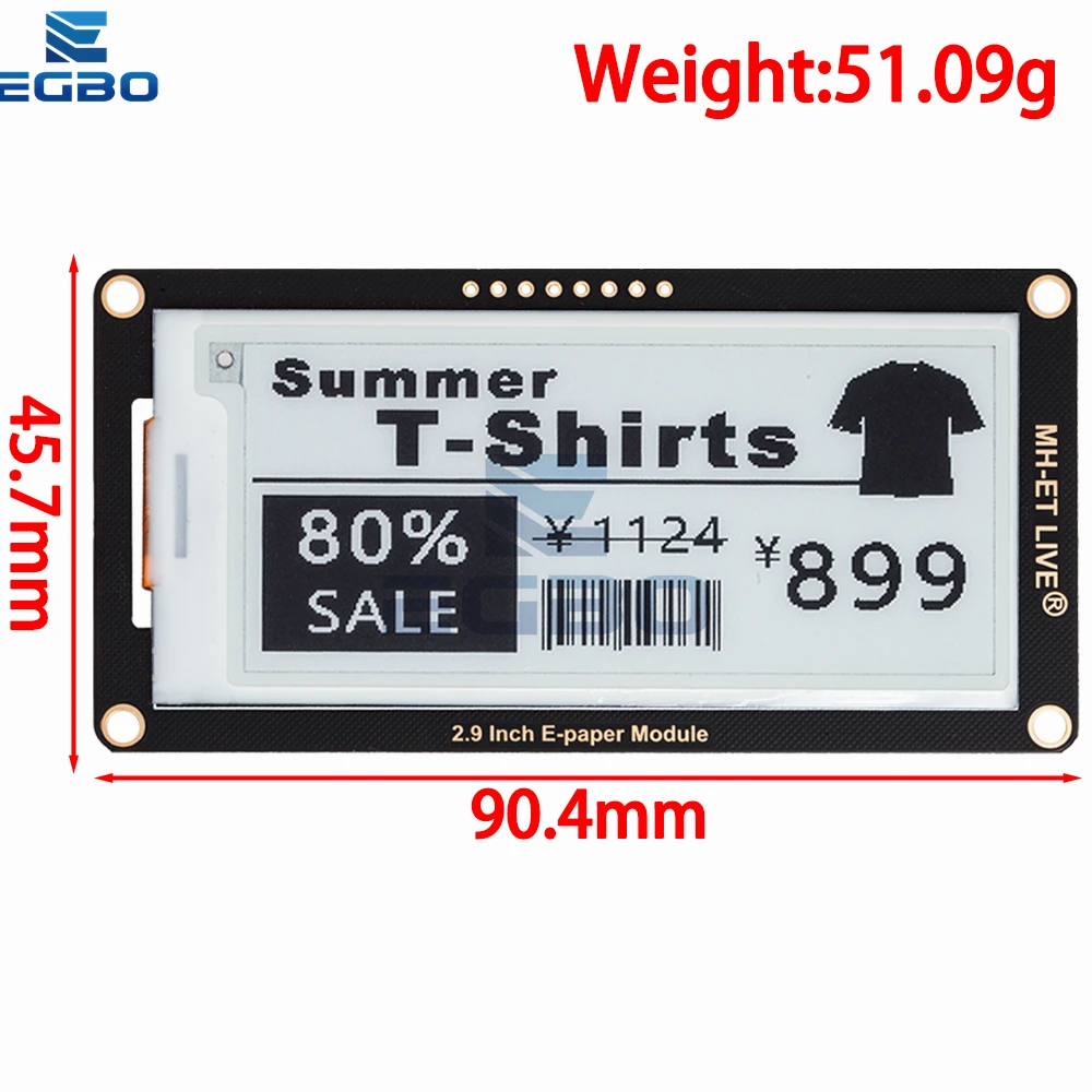 2.9-Inch E-Ink Display Module 296×128 Pixels 3 2.9-Inch E-Ink Display Module 296×128 Pixels - Image 3