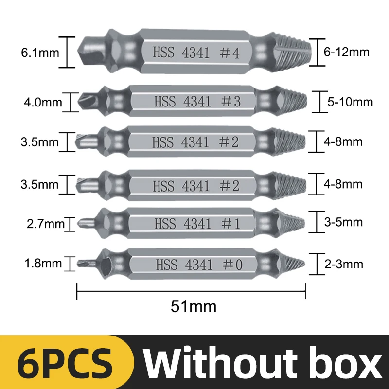 Durable Tungsten Carbide Screw Extractor Set 7 Durable Tungsten Carbide Screw Extractor Set - Image 7