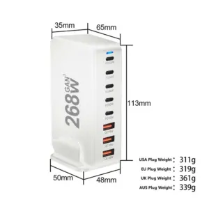 Desktop GaN Fast Charger 268W/240W with Multiple USB Ports 15 S4c50ca17eec1466e8840b7093912b72cL