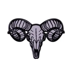 Ram Skull Brooch Alloy Gothic Punk Accessory
