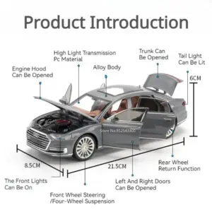 1:24 Scale Orange R8 V10 Sports Car Model 15 S4ca2de168e7e4dcea11759b170d4e7c7P