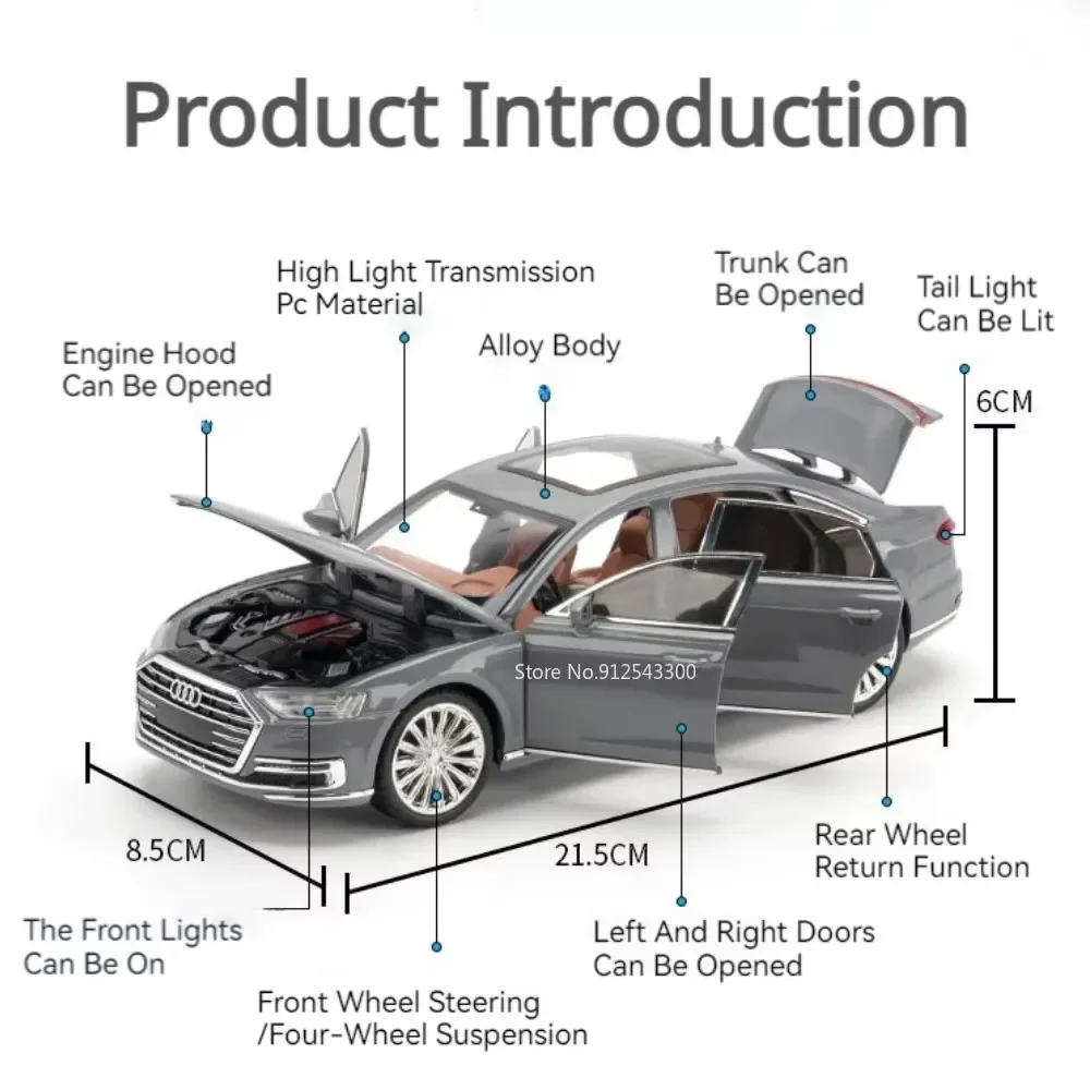 1:24 Scale Orange R8 V10 Sports Car Model 6 1:24 Scale Orange R8 V10 Sports Car Model - Image 6