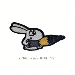Playful Rabbit Embroidered Badge for Clothing 12 S4caeb7b3ca174b54ba054685bef1ce74z