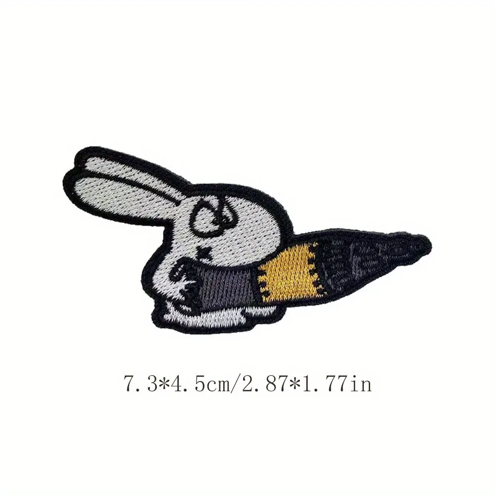 Playful Rabbit Embroidered Badge for Clothing 6 Playful Rabbit Embroidered Badge for Clothing - Image 6
