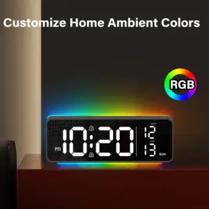 Modern LED Digital Alarm Clock with Mood Light 12 S4cb1e878283d4bf19a6e3c5c150bc4caN