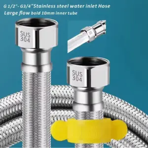 Stainless Steel Braided Plumbing Hose 20cm-200cm 12 S4ce19d5edf0e44fca595207f60a334bb7