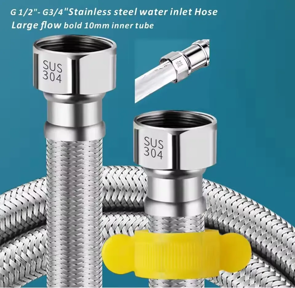 Stainless Steel Braided Plumbing Hose 20cm-200cm 5 Stainless Steel Braided Plumbing Hose 20cm-200cm - Image 5