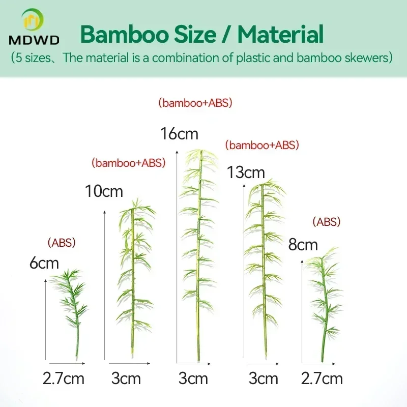 Miniature Bamboo Trees Set for Models 4 Miniature Bamboo Trees Set for Models - Image 4
