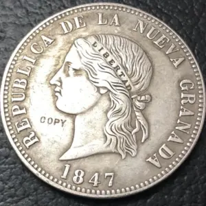 Vintage 1847 Colombia 16 Pesos Replica Coin 5 S4d1a05e3647d4e78845e94c8931ba8c45