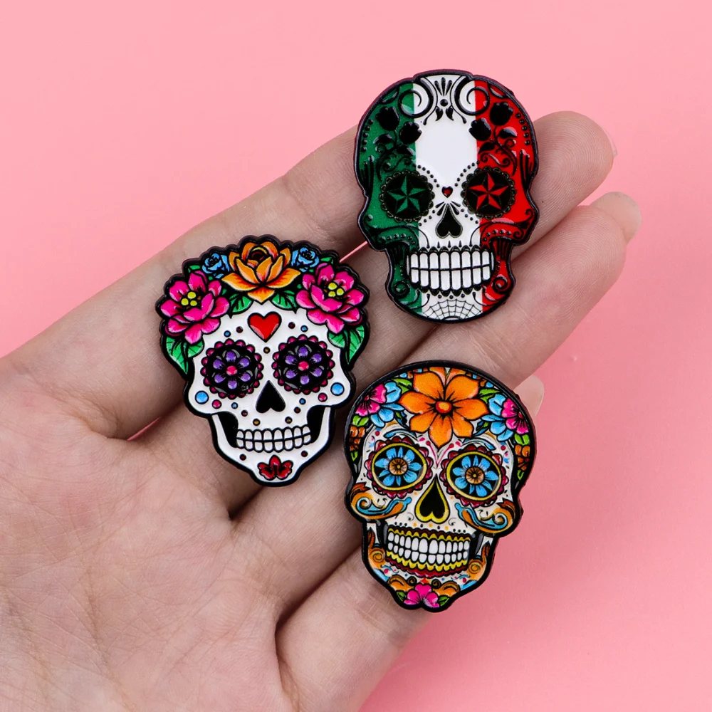 Vibrant Mexican Day of the Dead Brooch 4 Vibrant Mexican Day of the Dead Brooch - Image 4