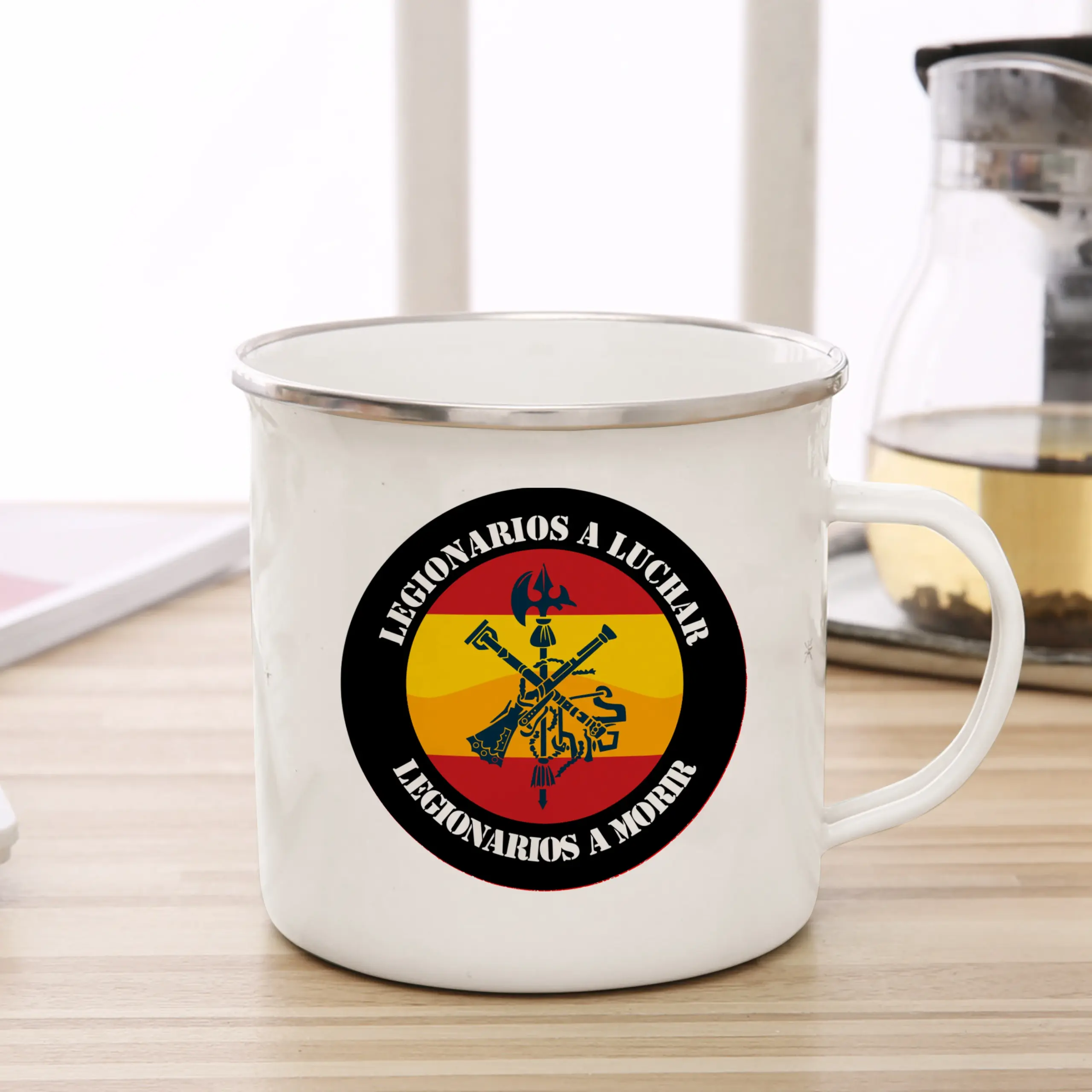 Spanish Legion Enamel Mug 11oz Vintage Collectible 5 Spanish Legion Enamel Mug 11oz Vintage Collectible - Image 5