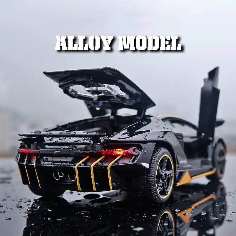 1:32 Alloy Sports Car Model with Lights 2 1:32 Alloy Sports Car Model with Lights - Image 2