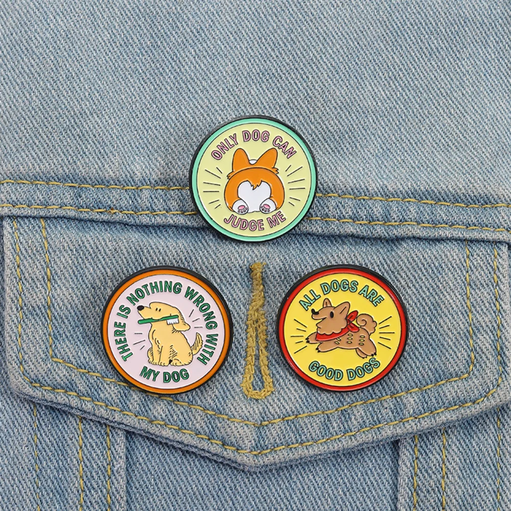 Vibrant Cartoon Dog Brooch Set in Alloy 3 Vibrant Cartoon Dog Brooch Set in Alloy - Image 3