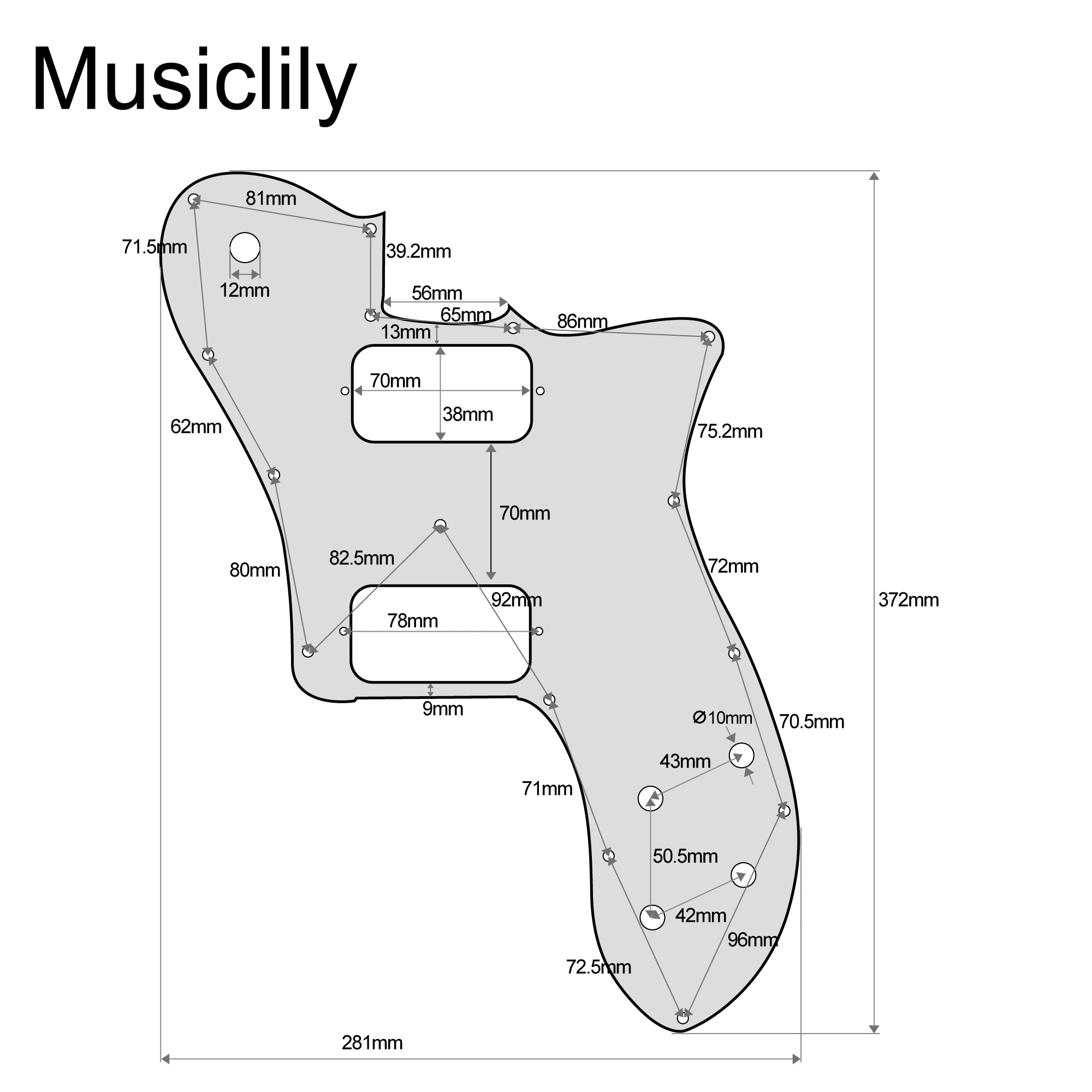 White Pickguard for Fender Telecaster Guitars 2 White Pickguard for Fender Telecaster Guitars - Image 2