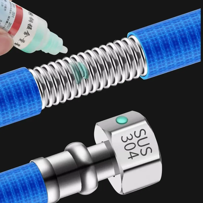 Durable 304 Stainless Steel Shower Hose, Adjustable Length 2 Durable 304 Stainless Steel Shower Hose, Adjustable Length - Image 2