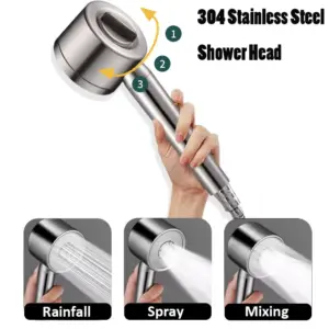 Sleek Stainless Steel Shower Head with 3 Modes 12 S4de81406c5eb48ba91554bb67fb52043A