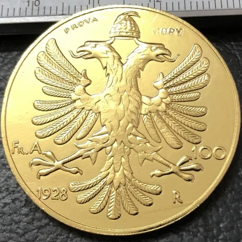 Vintage 1928 Albanian 100 Franga Replica Coin 2 Vintage 1928 Albanian 100 Franga Replica Coin - Image 2