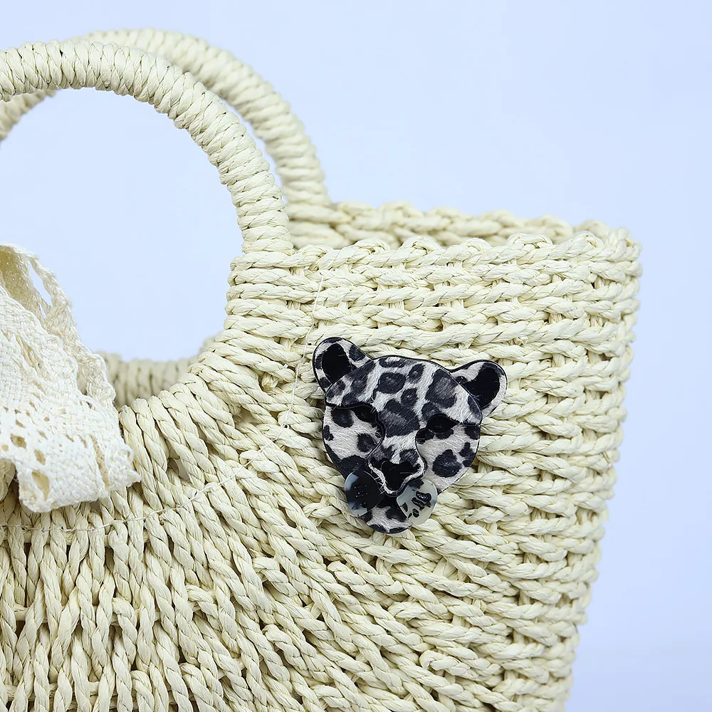 Leopard Print Cheetah Brooch Acrylic Necklace 5 Leopard Print Cheetah Brooch Acrylic Necklace - Image 5