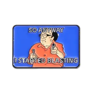 Streetwear Blue Enamel Pin 30mm