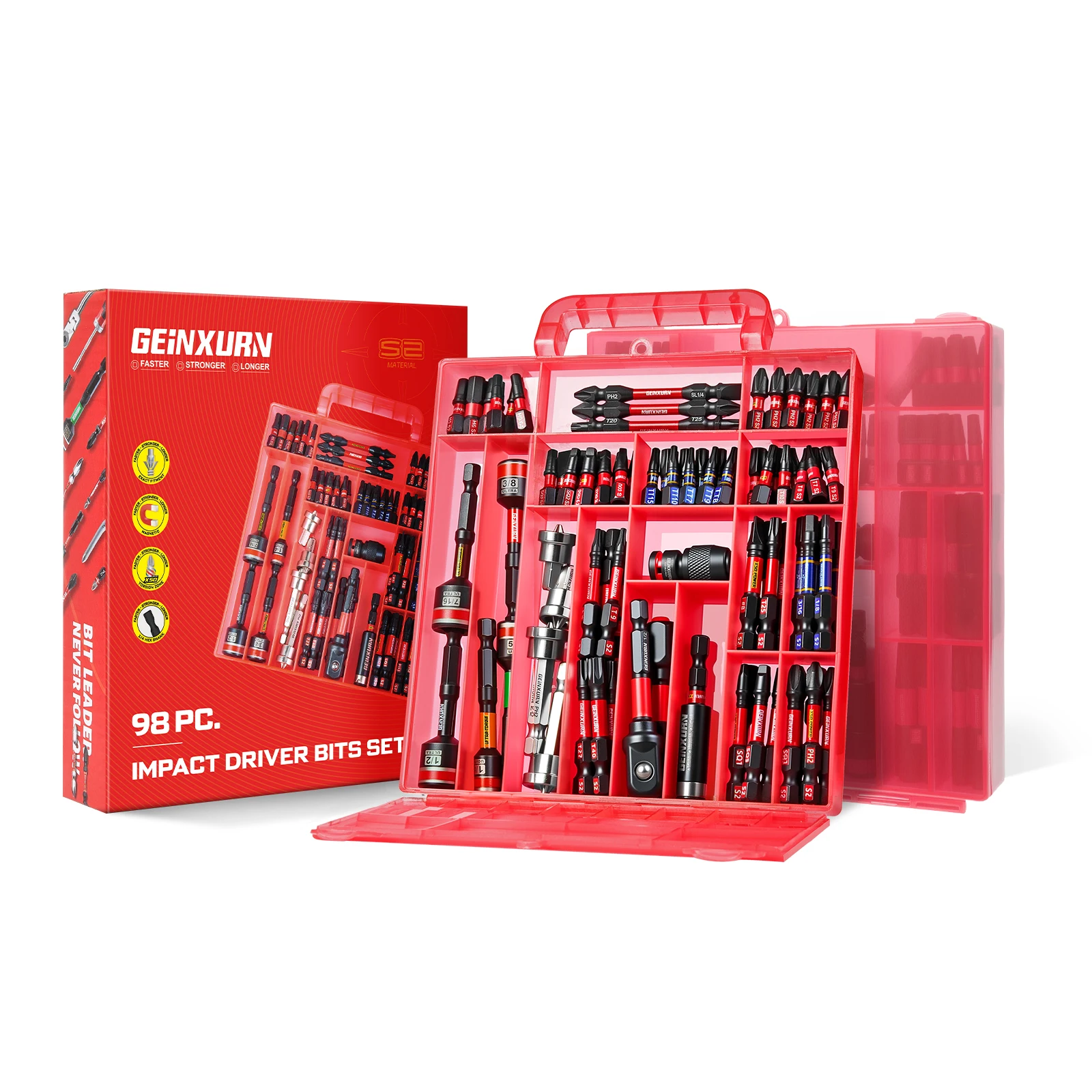 Professional Impact Screwdriver Set with 98 Pieces 1 Professional Impact Screwdriver Set with 98 Pieces