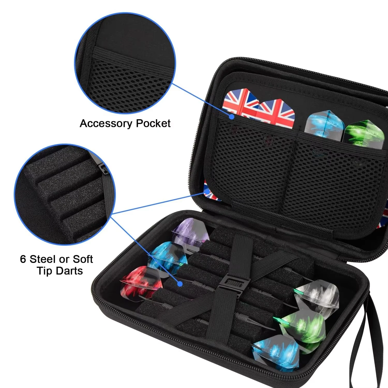 Darts Organizer Case for Up to 12 Darts 3 Darts Organizer Case for Up to 12 Darts - Image 3