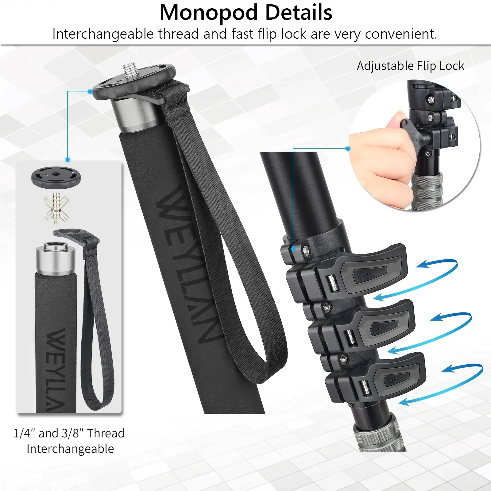 Professional DSLR Monopod with Fluid Head 3 Professional DSLR Monopod with Fluid Head - Image 3