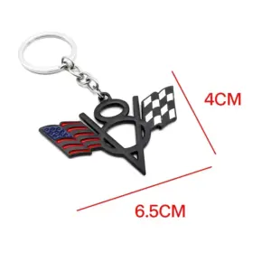 V8 Flag Logo 3D Keychain for Vehicles 9 S4f847bdfa4874d298b55d8a9b890737cE
