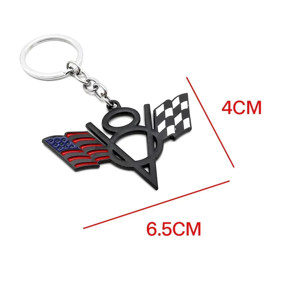 V8 Flag Logo 3D Keychain for Vehicles 4 V8 Flag Logo 3D Keychain for Vehicles - Image 4