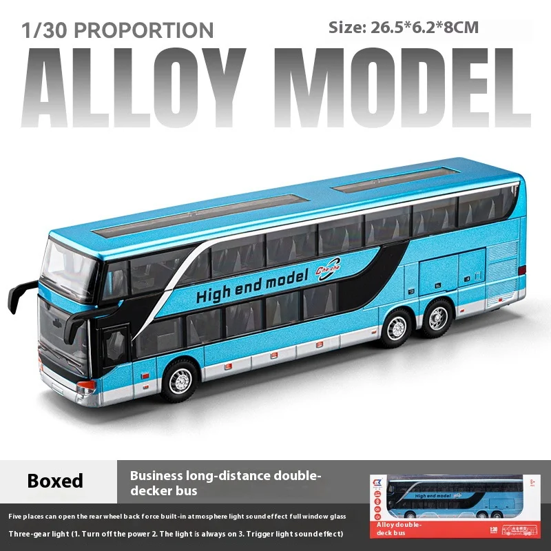 Luxury Double-Decker Model Bus 1:30 Scale 8 Luxury Double-Decker Model Bus 1:30 Scale - Image 8