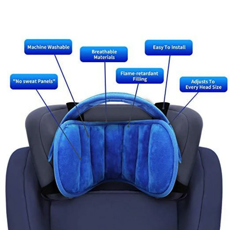 Baby Car Seat Head Support Cushioned Travel Pillow 5 Baby Car Seat Head Support Cushioned Travel Pillow - Image 5