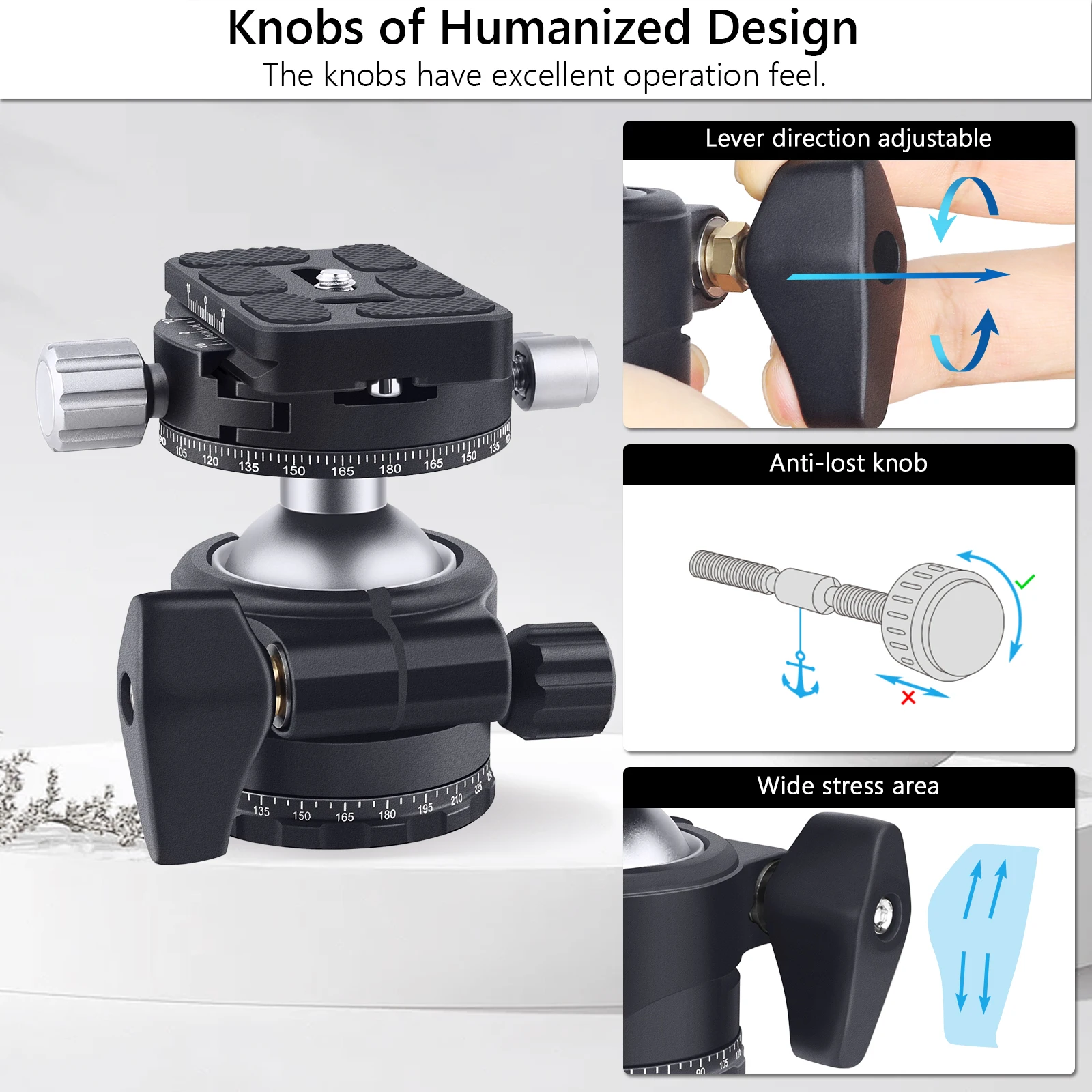 WEYLLAN EH36R Tripod Head for Precision Photography 5 WEYLLAN EH36R Tripod Head for Precision Photography - Image 5