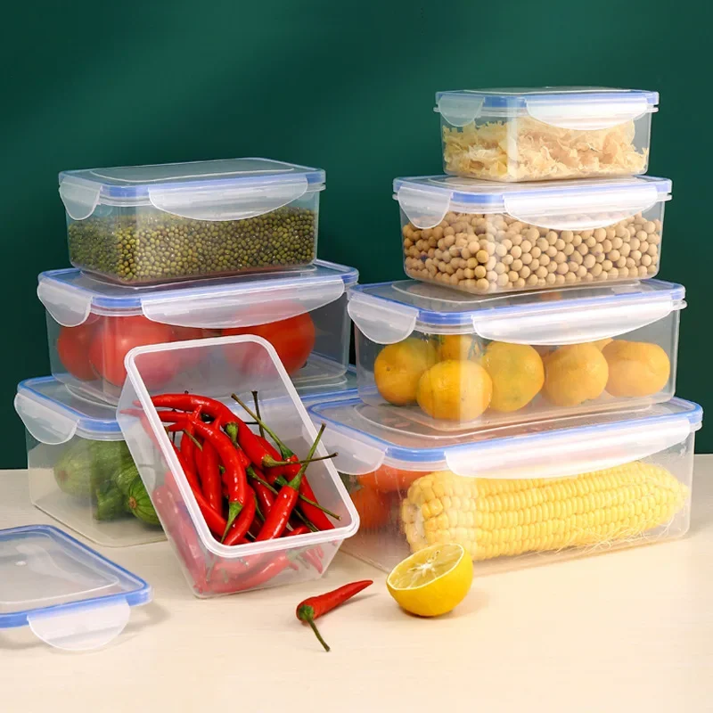 Rectangular Plastic Storage Set with Airtight Lids 3 Rectangular Plastic Storage Set with Airtight Lids - Image 3