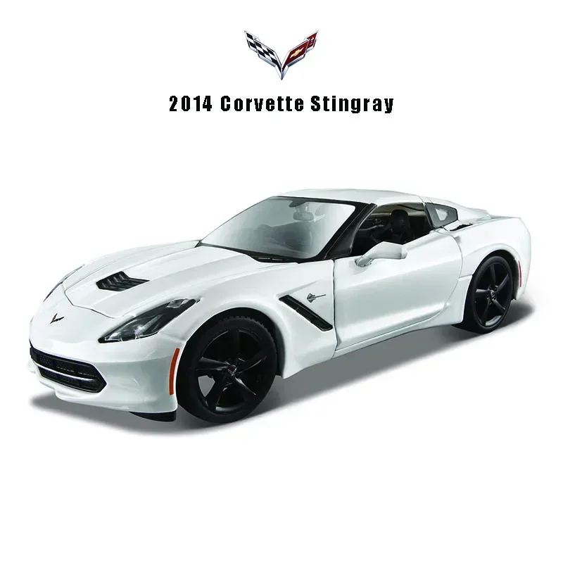 White 1:24 Diecast Chevrolet Corvette Model 8 White 1:24 Diecast Chevrolet Corvette Model - Image 8
