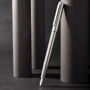 Stainless Steel Fountain Pen with Metal Nib