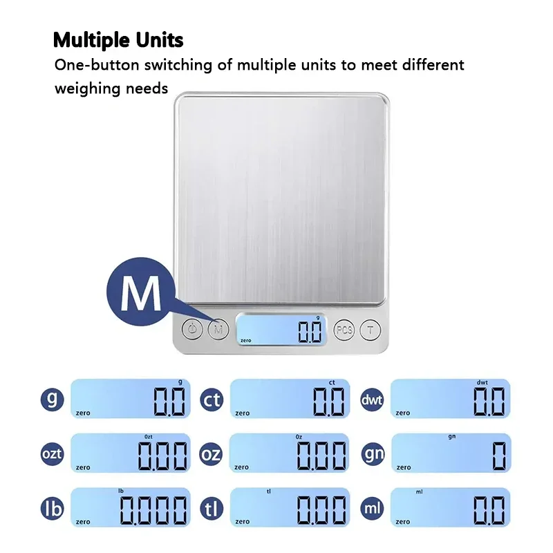 Stainless Steel Digital Scale 3000g 4 Stainless Steel Digital Scale 3000g - Image 4