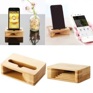 Wooden Phone Stand and Amplifier
