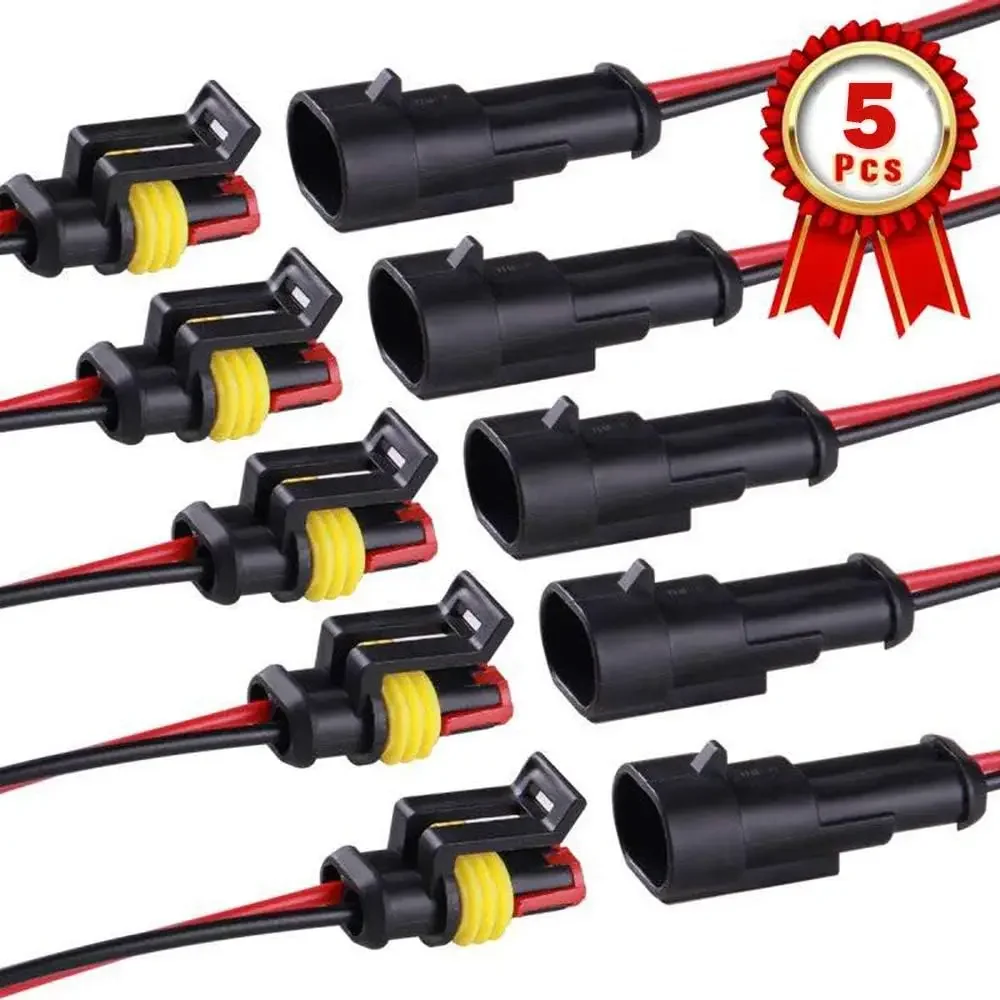 Premium Waterproof 2-Pin Automotive Connector Set 2 Premium Waterproof 2-Pin Automotive Connector Set - Image 2