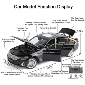1:24 Scale Diecast BMW 530Li Model 11 S5143c03b8dff4eef91060e485c4e0189s