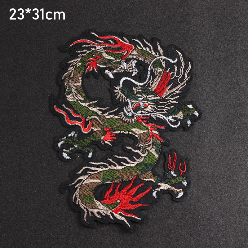 Large Chinese Loong Embroidered Patch 31x23 cm 2 Large Chinese Loong Embroidered Patch 31x23 cm - Image 2