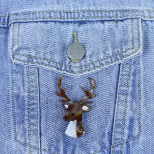 Vintage Amber Deer Head Pin for Jackets and Bags 9 S51cb549ba14b4a9db8ae3a18ae2540d7B